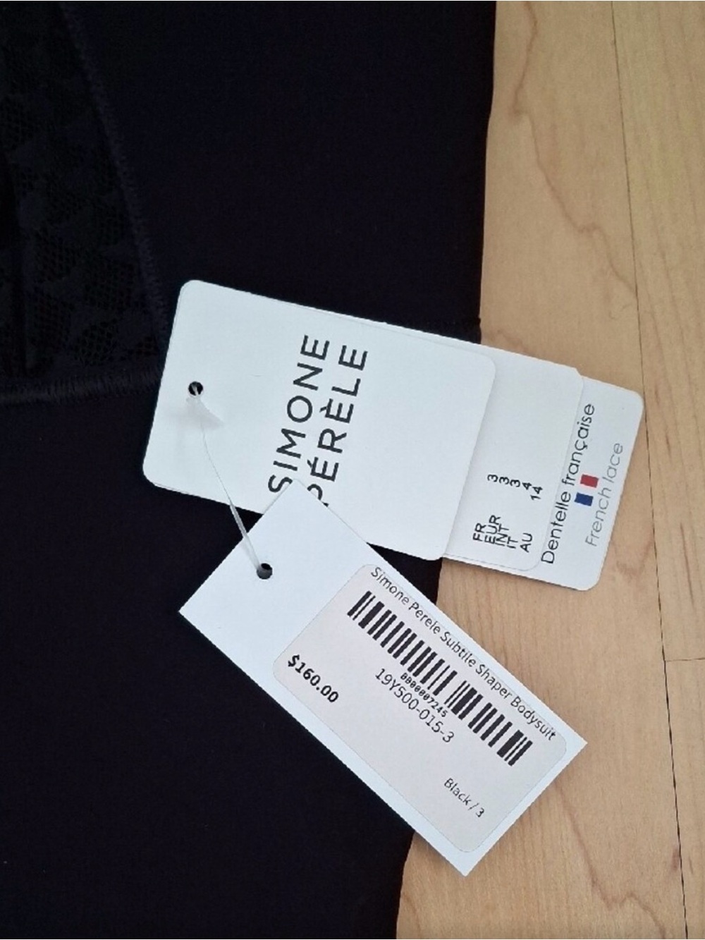 NWT Simone Perele Subtile Lace Shapewear Bodysuit Black M - Picture 6 of 9